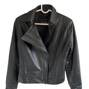 Reza Duro Black Genuine Argentinean Lether Short Jacket Size 36